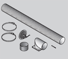 Kit canalisation arrivée d’air frais pour foyers